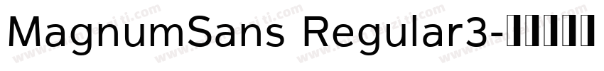 MagnumSans Regular3字体转换